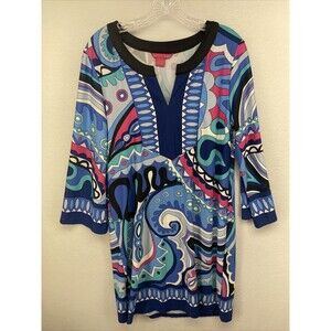 Sunny Leigh Womens Dress Multicolored Large L Pullover Sheath Stretch Straight